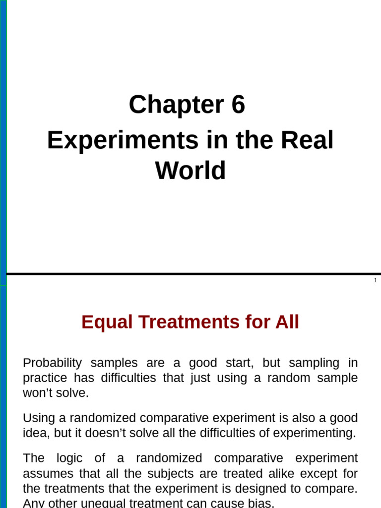 Experimental Design in Real-World Studies | PDF | Experiment | Placebo