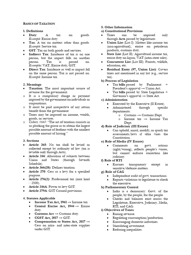 Understanding Taxation Basics and Types | PDF | Taxes | Dividend