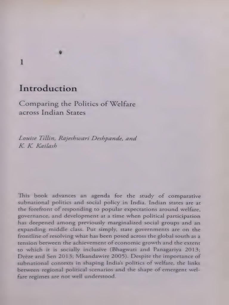 Politics of Welfare in India | PDF | Welfare State | Government Spending