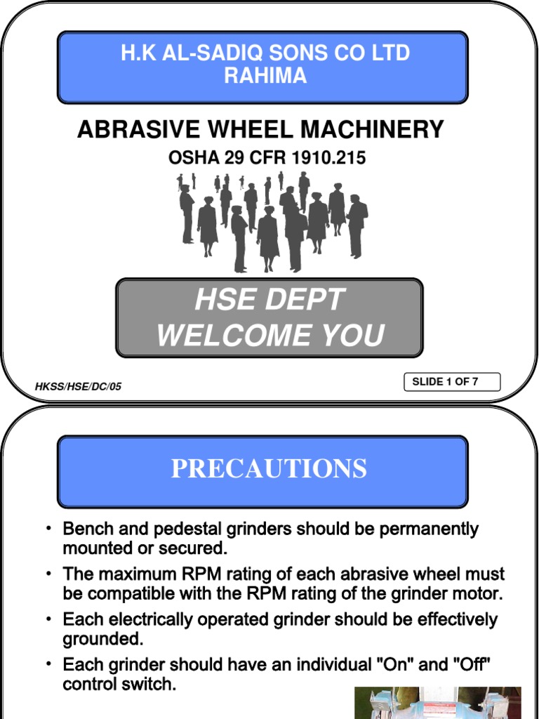 OSHA Abrasive Wheel Safety Guide | PDF
