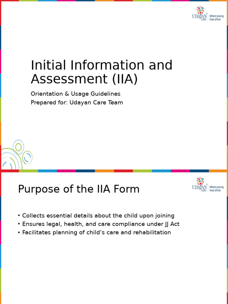 Initial Information and Assessment | PDF