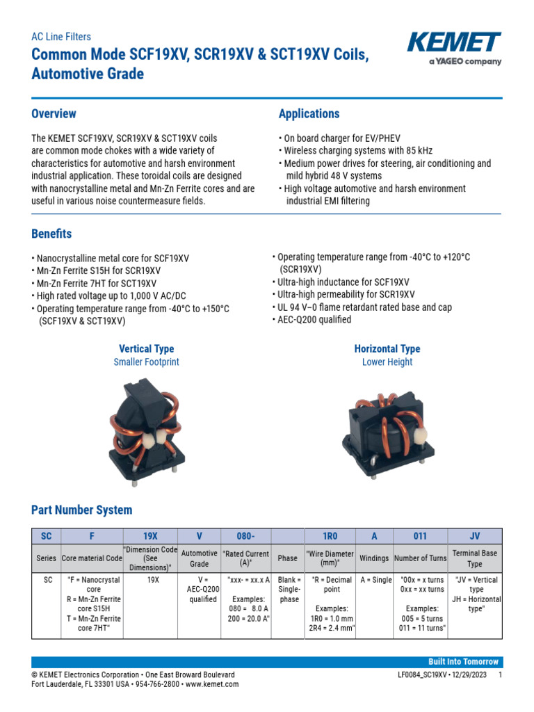 Common Mode Ct19xv 300 1r9a003jh | PDF | Inductor | Alternating Current
