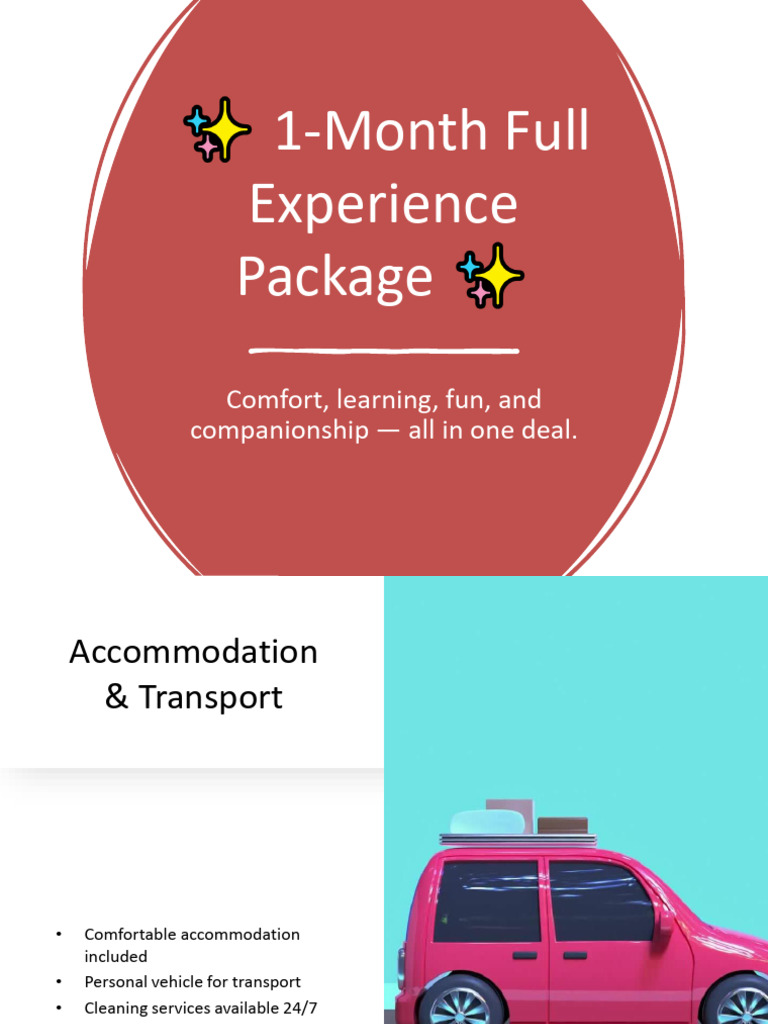 1-Month Comfort Experience Package | PDF