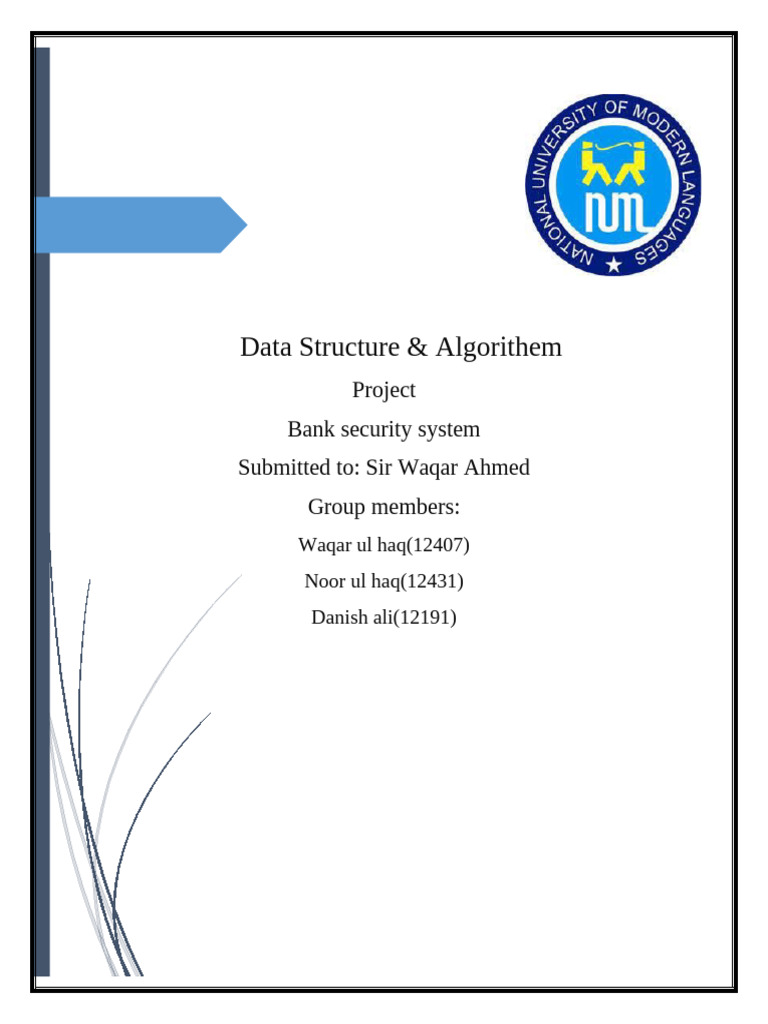 C++ Bank Management System Project | PDF | Personal Identification ...