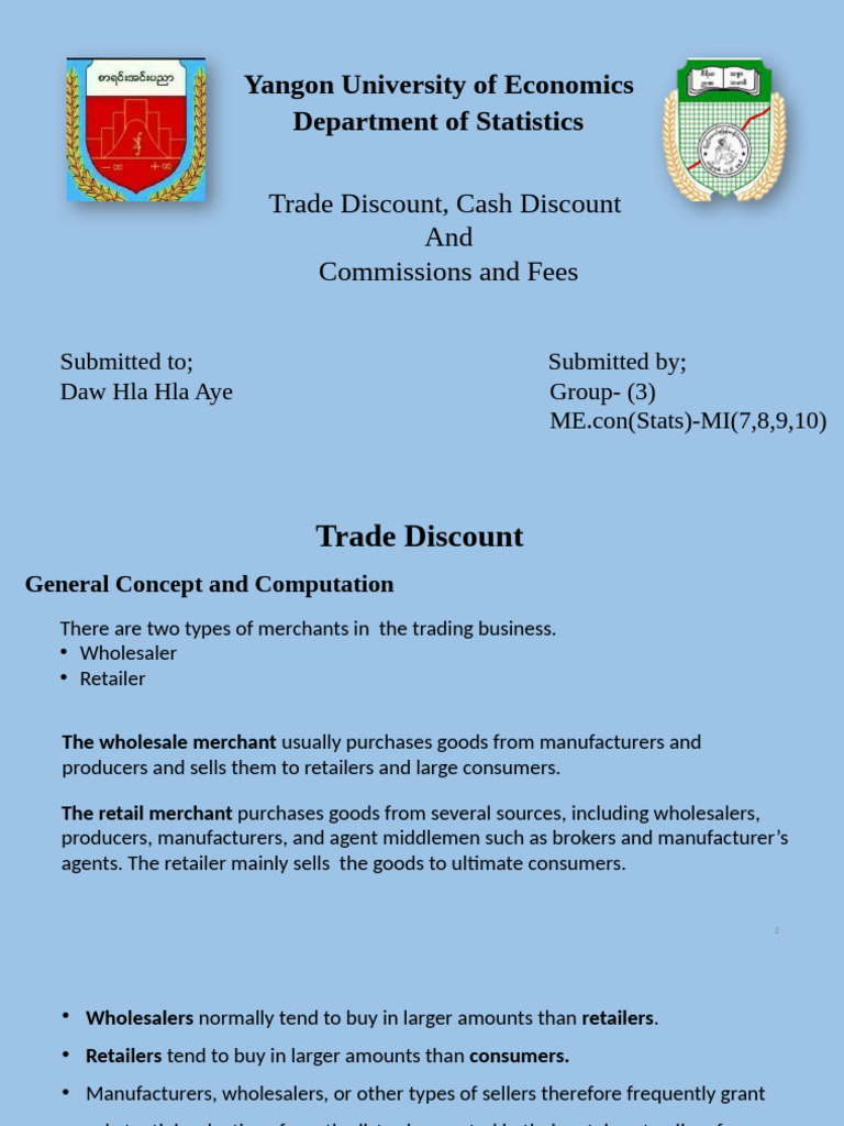 Trade and Cash Discounts Explained | PDF | Discounting | Discounts And ...