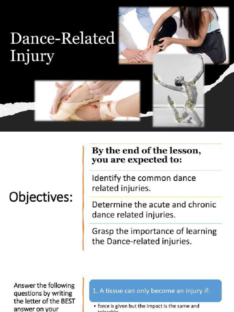 Module 6 Dance Related Injuries 1 | PDF