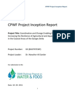CPWF Project Inception Report: Project Title: Coordination and Change Enabling Project 5