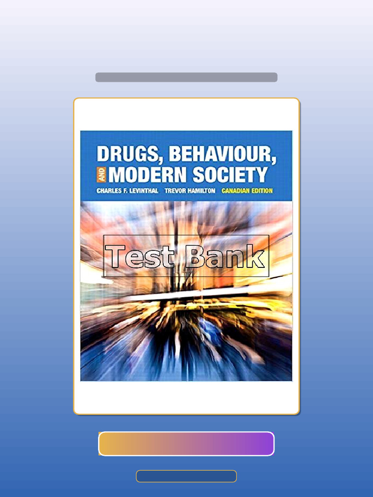 Get PDF of Drugs Behaviour and Modern Society Canadian 1st Edition Hamilton | PDF | Science