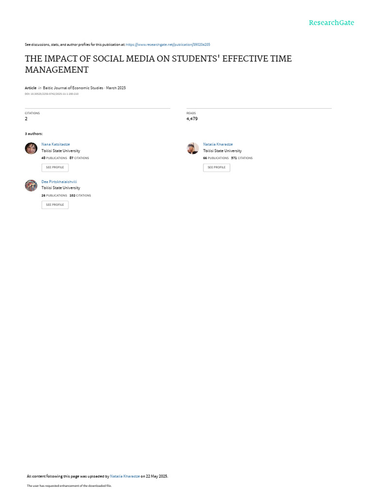 Social Media's Impact on Student Time Management | PDF | Social Media ...