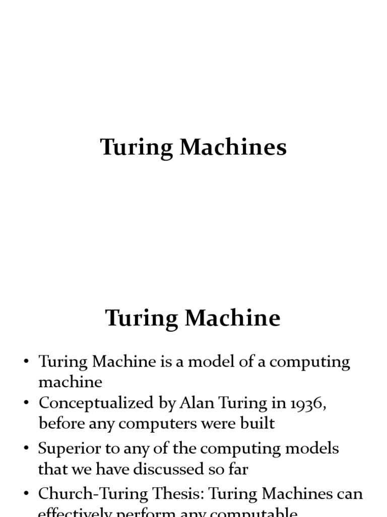 Understanding Turing Machines Basics | PDF | Multiplication | Theory Of ...