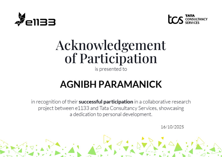 Acknowledgment of Research Participation | PDF