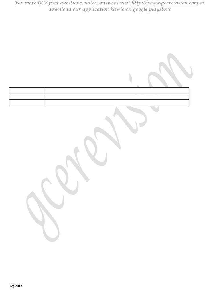 GCE Food & Nutrition Exam Answers | PDF | Foods | Food And Drink ...