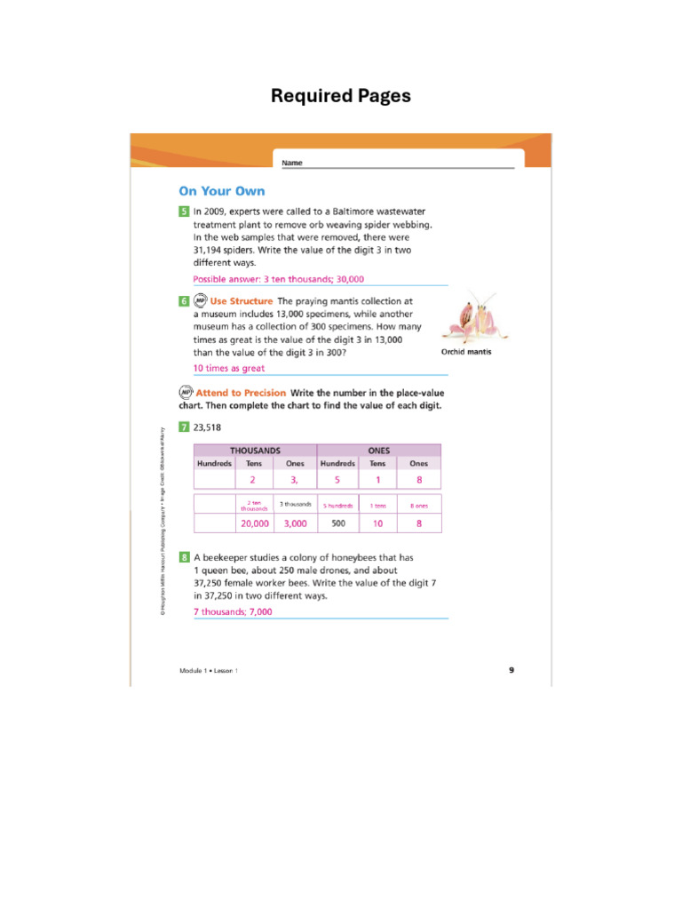Required Pages | PDF