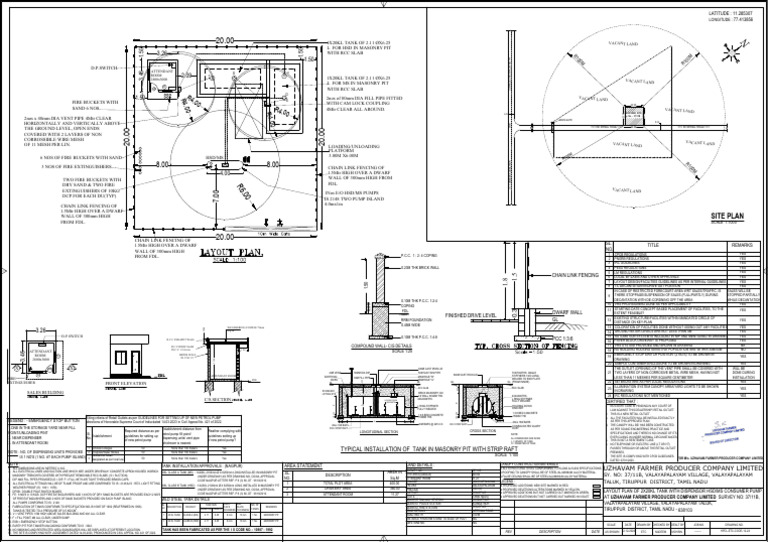Petrol Pump Layout and Compliance Plan | PDF