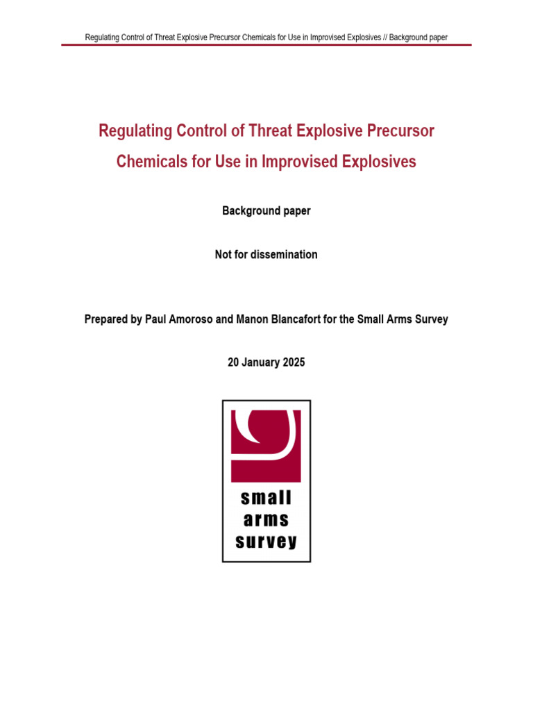 Control of Explosive Precursor Chemicals - Small Arms Survey - Amoroso ...