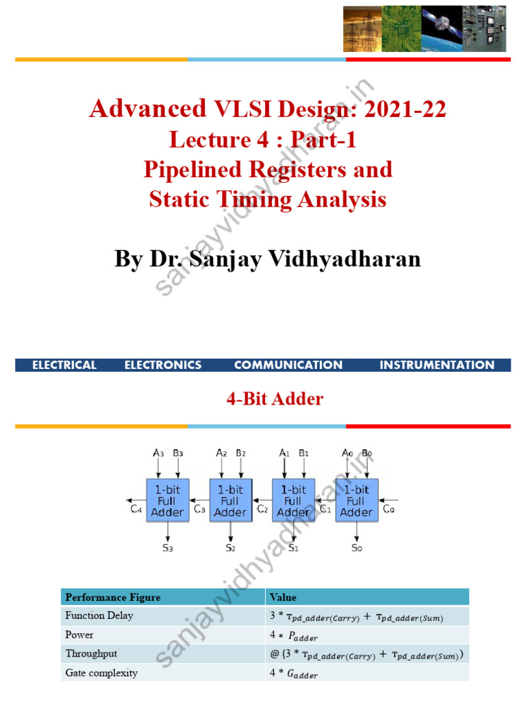 Pipelined VLSI Design Techniques | PDF | Logic Gate | Electrical Circuits