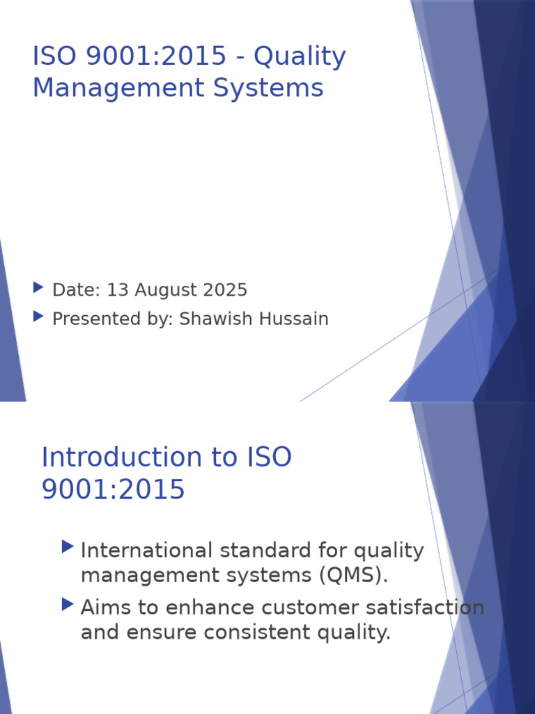ISO 9001:2015 Quality Management Overview | PDF | Quality Management ...