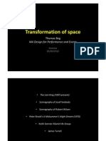Transformation of Space: MA Design For Performance and Events