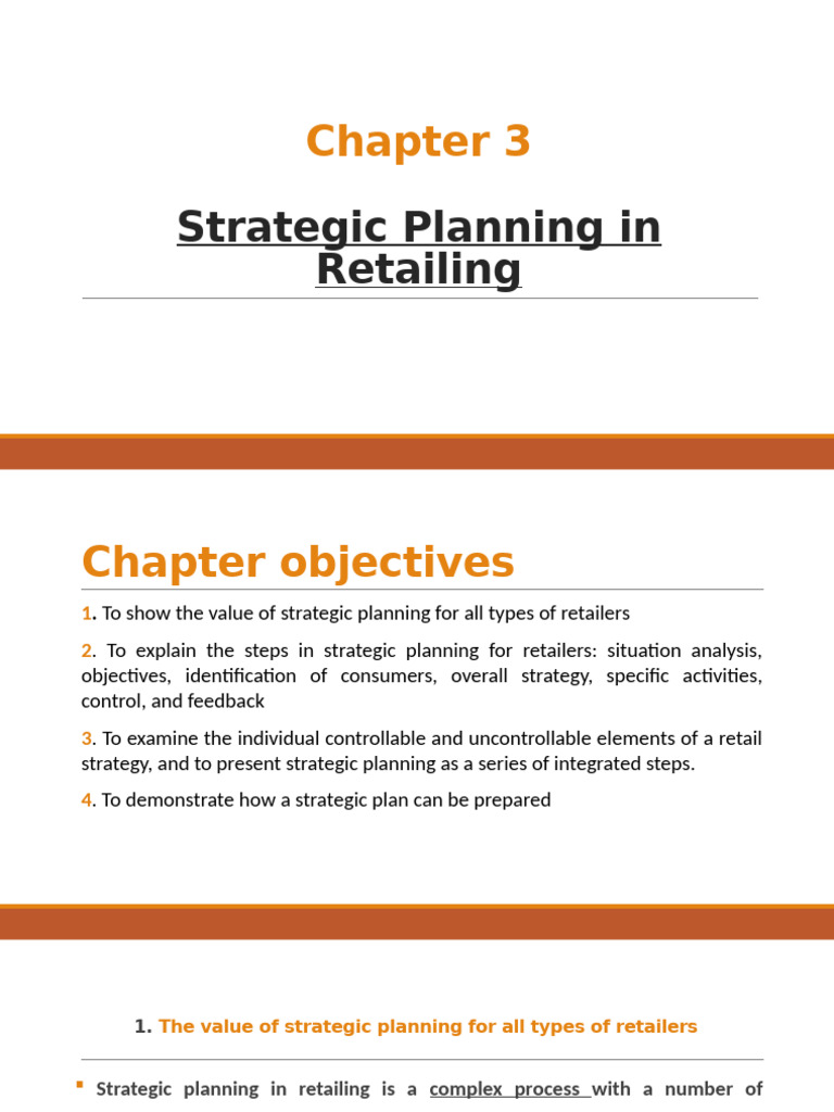 Strategic Planning Steps for Retailers | PDF | Retail | Strategic Planning