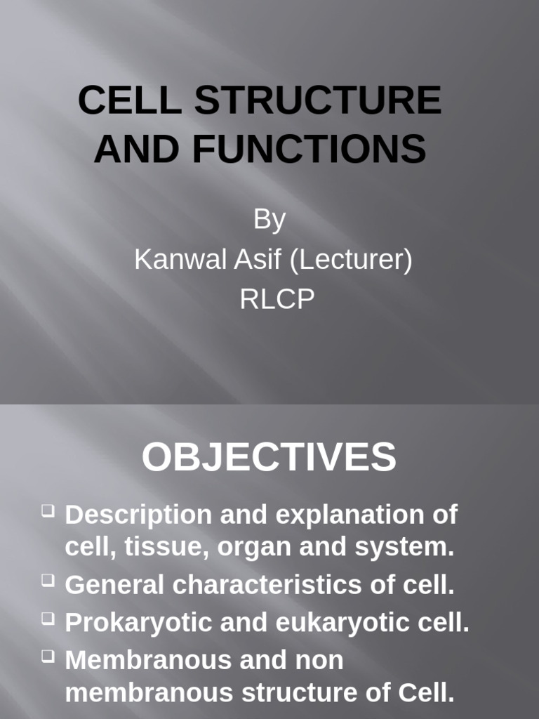 Cell Structure and Function Overview | PDF | Endoplasmic Reticulum ...