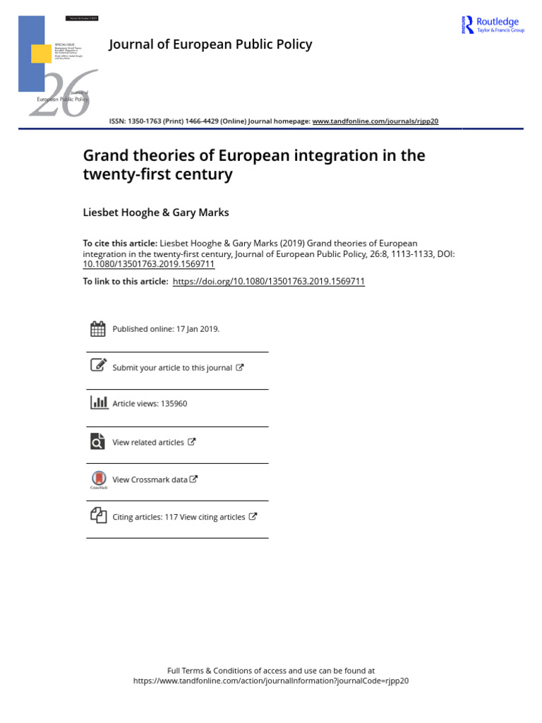 Grand Theories of EU Integration Explained | PDF | Brexit | Political ...
