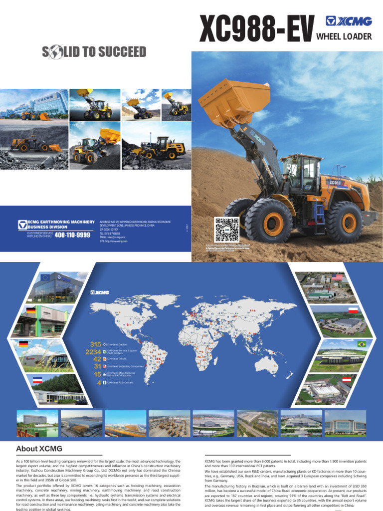 XC988-EV Electric Wheel Loader Overview | PDF | Mechanical Engineering ...