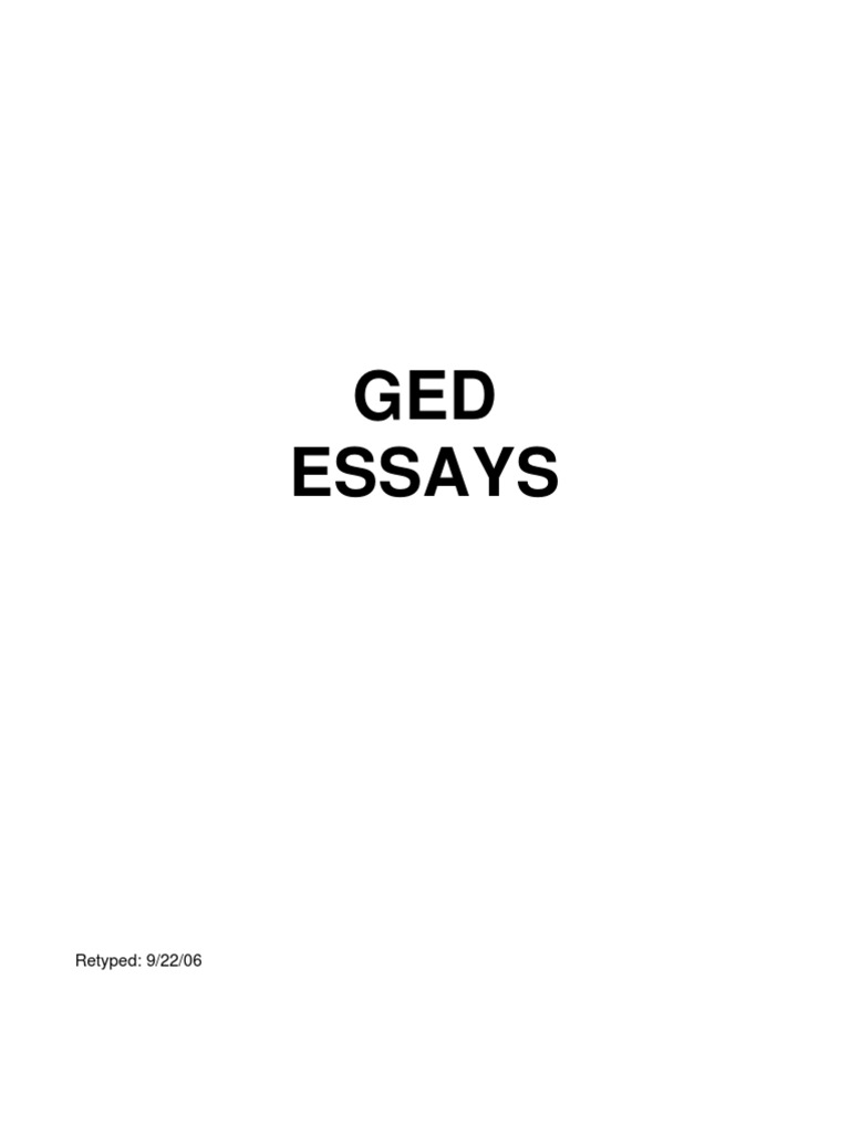 Ged Essay PDF Paragraph Ellipsis
