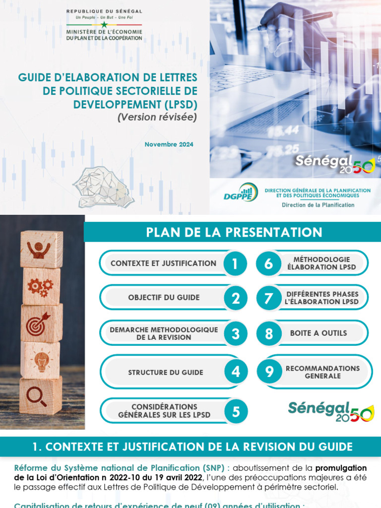 Guide d'Élaboration des LPSD 2024 | PDF | Développement économique ...