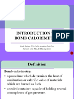 Introduction To Bomb Calorimetry: Yosfi Rahmi Sgz. Msc. Analisa Zat Gizi Jurusan Gizi Fkub Malang 2011