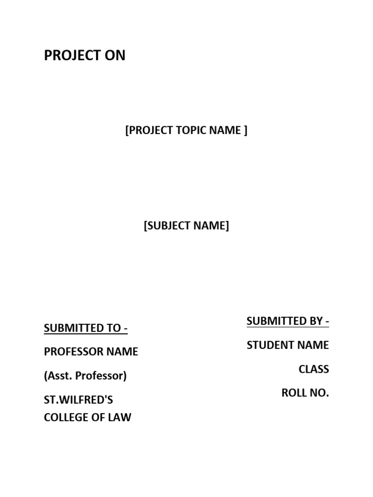 Project Format | PDF