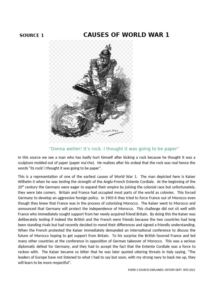 Causes of World War 1 Explained | PDF | Austria Hungary | German Empire
