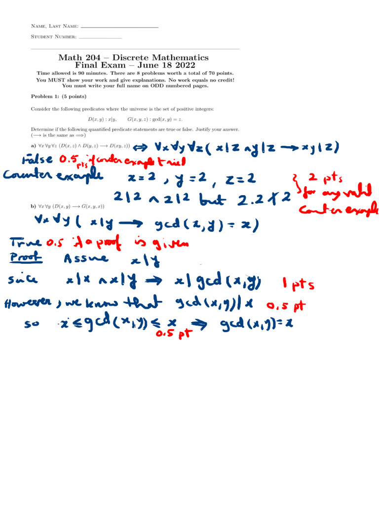 Final Answer Key | PDF