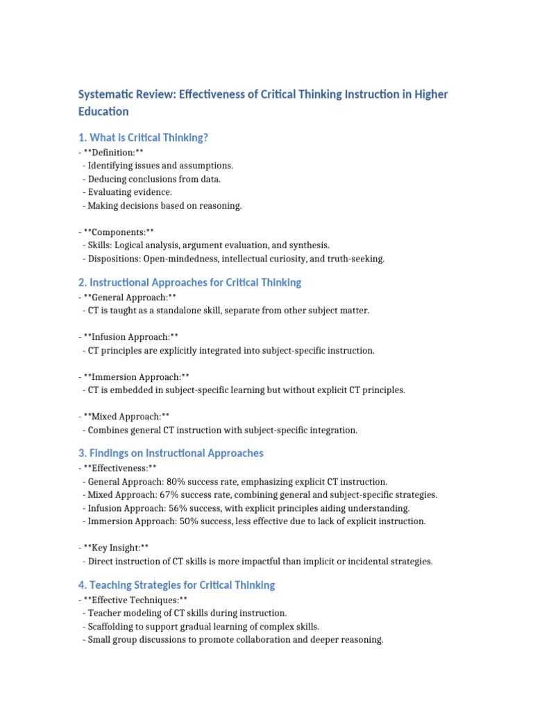 Critical Thinking Notes Pdf Critical Thinking Thought