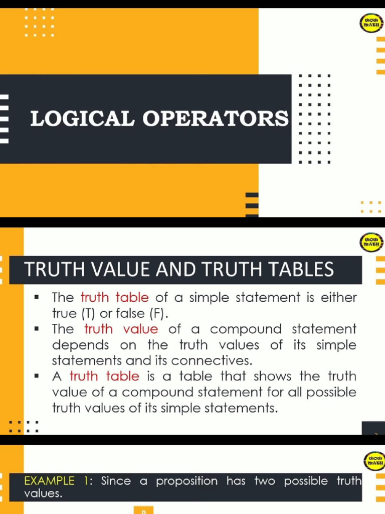 Logical Operators | PDF