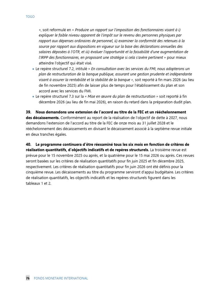 Rapport sur l'imposition des fonctionnaires au Togo | PDF