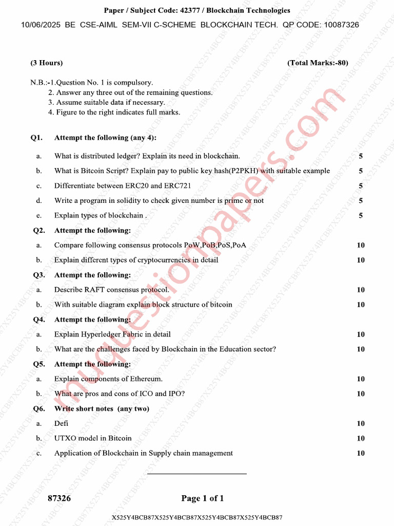 Be - Computer Engineering Aids - Semester 7 - 2025 - May - Dloc IV ...