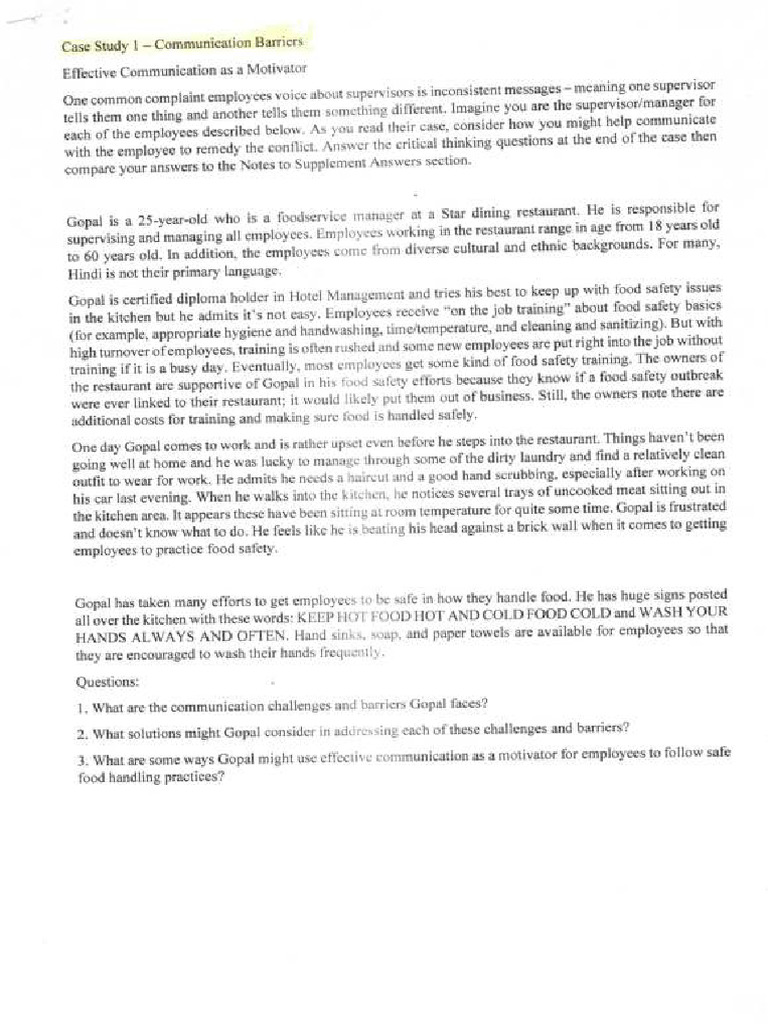 Communication Case Study | PDF