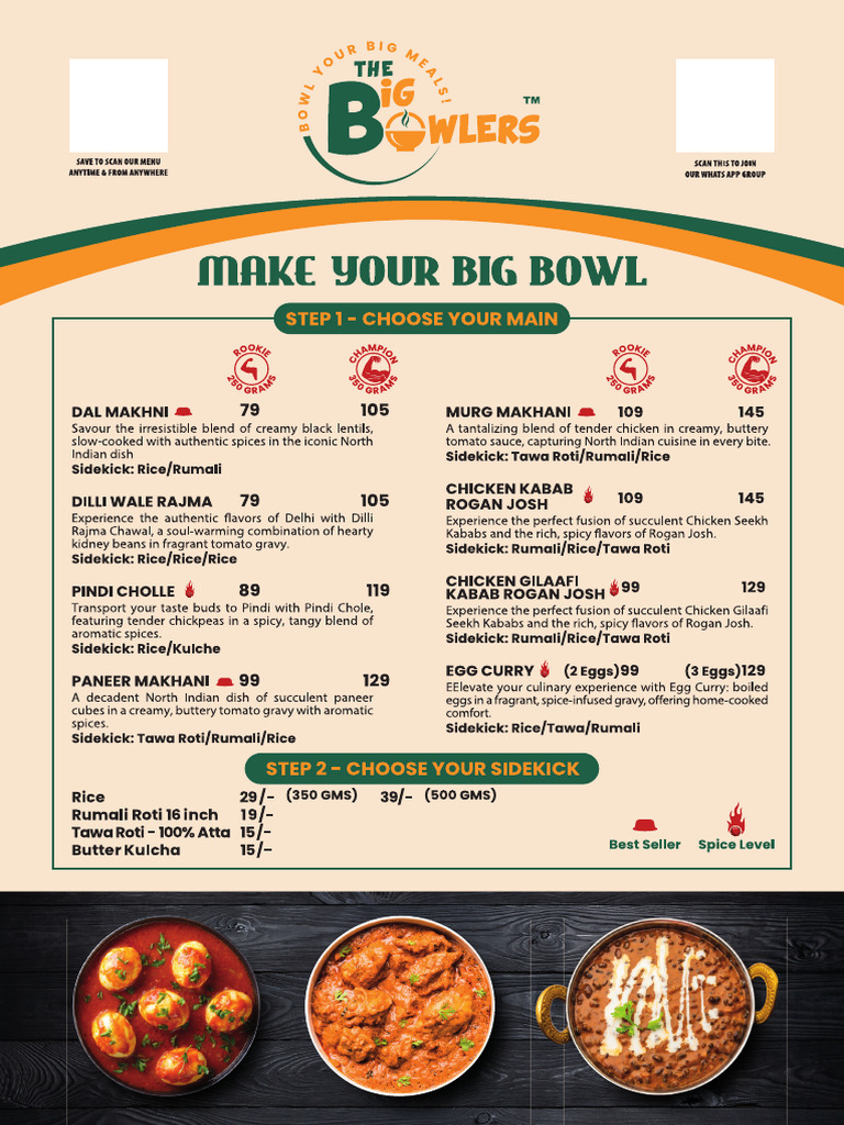 Big Bowlers Menu 040624 | PDF