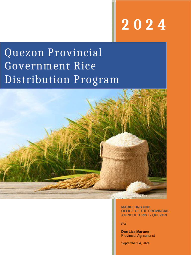 Quezon Province Rice Distribution Program | PDF | Rice | Agriculture