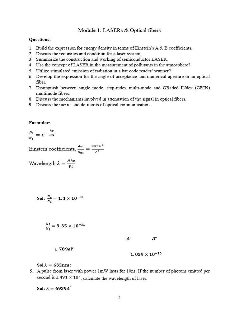 Optical Fiber Power Loss Analysis | PDF | Optical Fiber | Laser