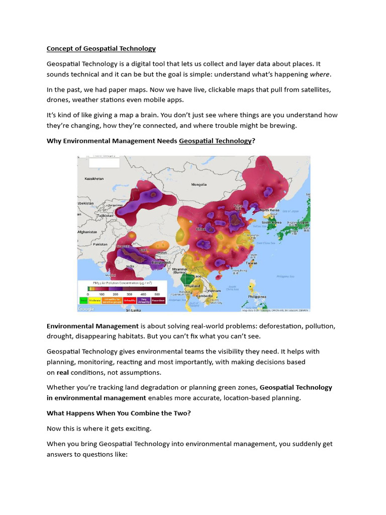 Geospatial Technology in Environmental Management | PDF | Environmental ...