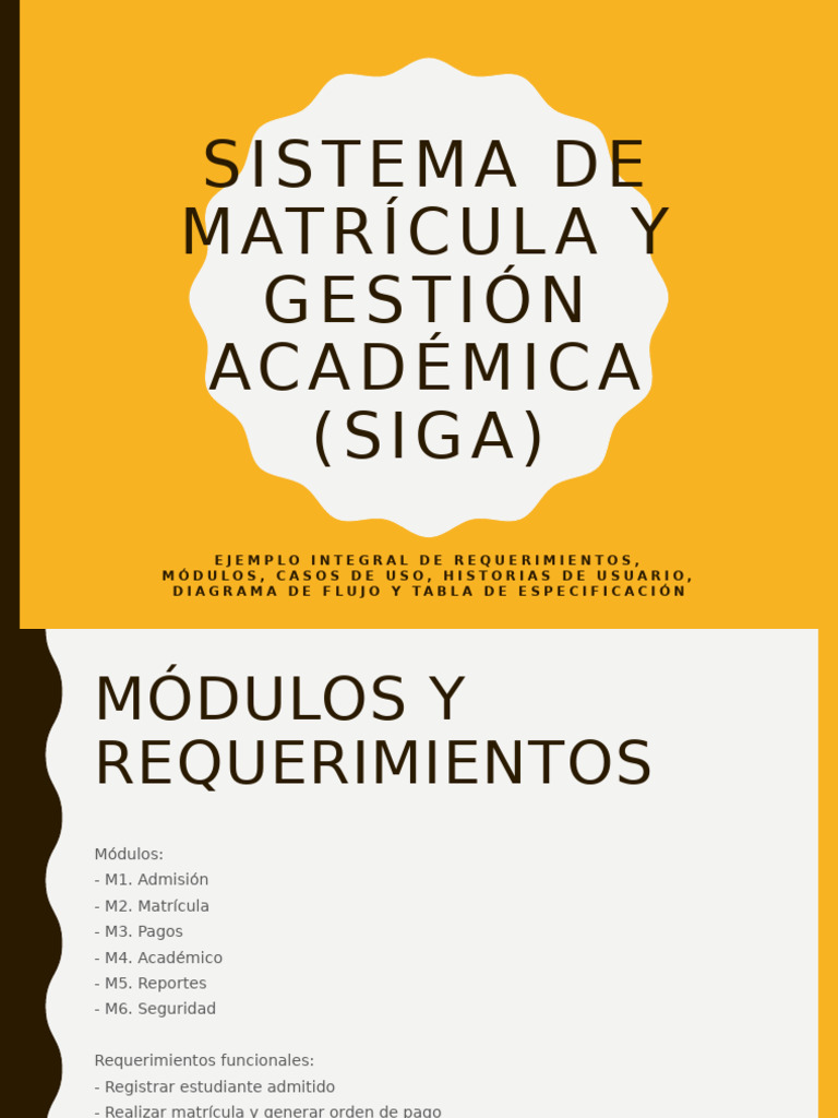 Sistema de Matrícula y Gestión Académica | PDF
