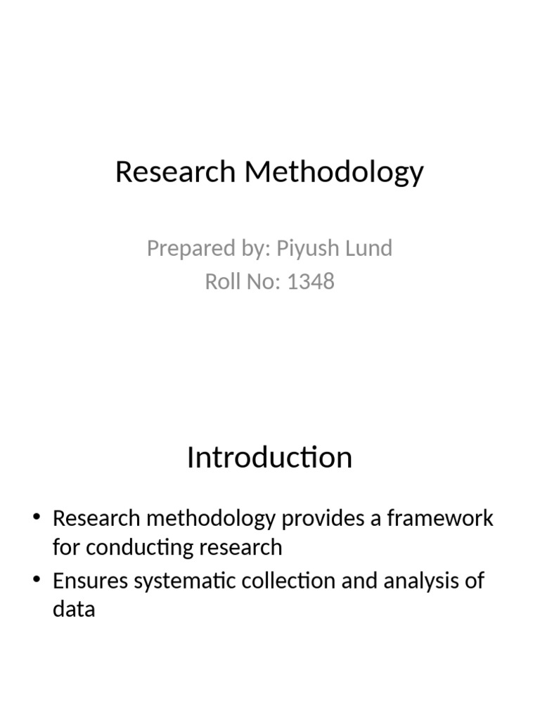 Research Methodology Overview Guide | PDF