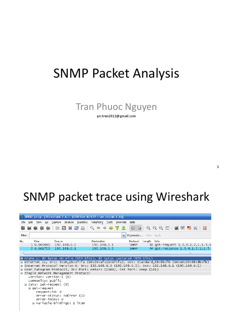 SNMP Packet Analysis with Wireshark | PDF | Network Packet | Network ...