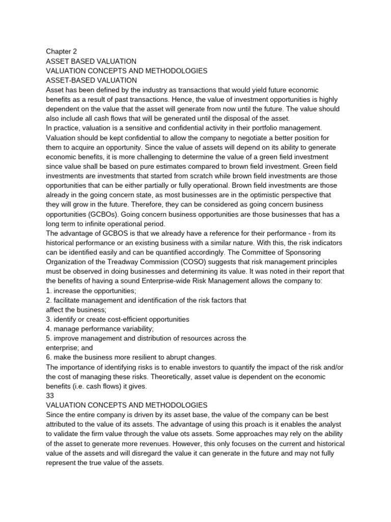 Valuation of Going Concern Business Opportunities | PDF | Valuation ...