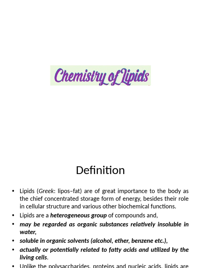 Overview of Lipids and Their Functions | PDF | Lipid | Fatty Acid