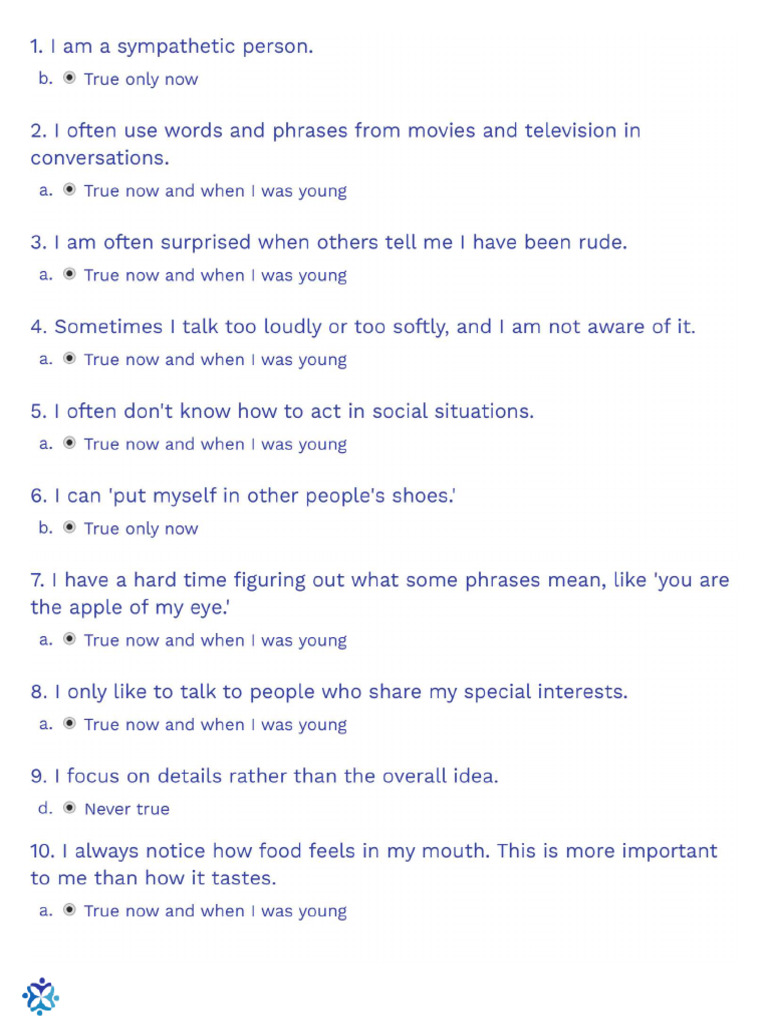 RAADS-R Autism Assessment Guide | PDF