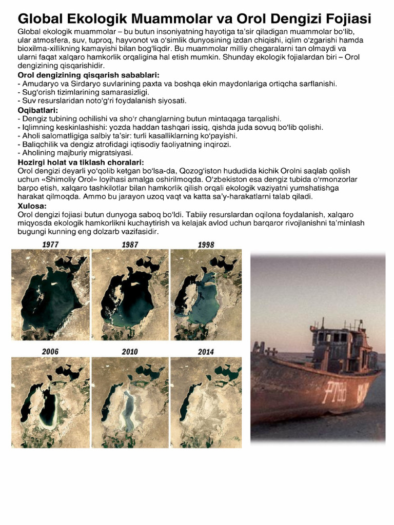 Global Ekologik Muammolar Orol - PDF 20250928 193214 0000 | PDF
