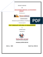 Reoprt On Portfolio Management Services by Sharekhan Stock Broking Limited