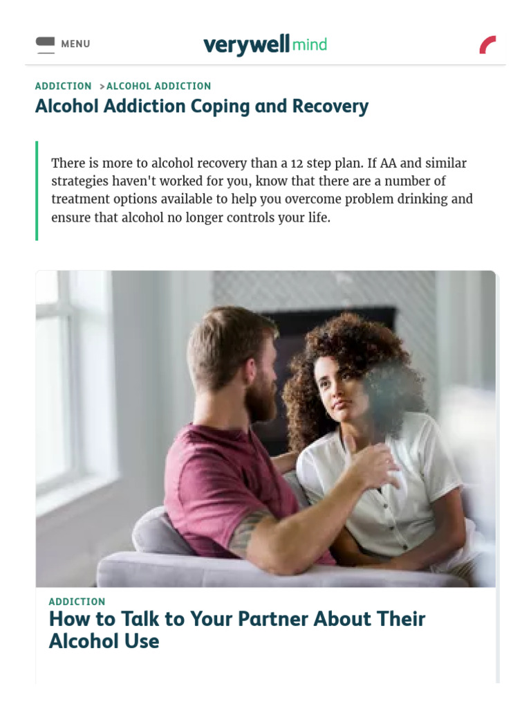 Alcohol AddictionCoping and Recovery | PDF | Twelve Step Program ...